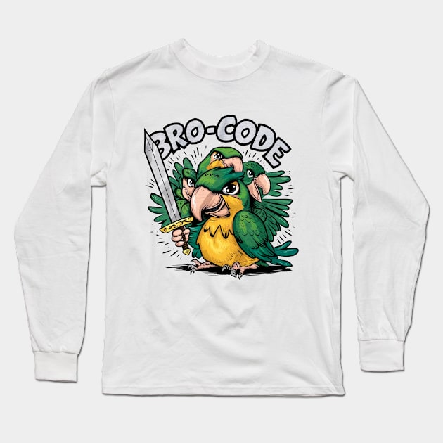 Bro-Code parrotz Long Sleeve T-Shirt by zoelewi